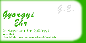gyorgyi ehr business card